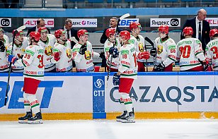 Сборная Беларуси растеряла перевес в три шайбы, но в овертайме вырвала победу у Казахстана в стартовом матче Qazaqstan Hockey Open