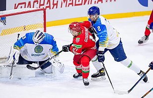 Сборная Беларуси с победы над Казахстаном стартовала на Кубке Первого канала, у Максима Сушко – 3 очка