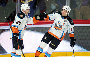 Егор Сидоров забросил шайбу в АХЛ, Илья Протас, Данила Климович и Андрей Лошко отметились голевыми передачами