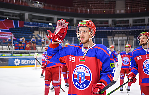 Павел Щербаков удален до конца игры в матче плей-офф с «Неманом»