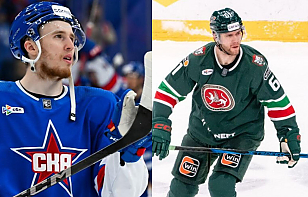 Сергей Сапего и Степан Фальковский входят в топ-10 хоккеистов КХЛ по числу заблокированных бросков в КХЛ