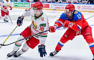 Молодежная сборная Беларуси отыгралась с 1:3, но уступила юниорской сборной России