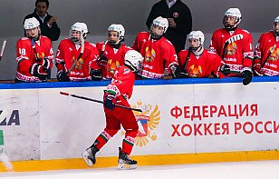 Беларусь U14 устроила голевую феерию в матче с командой Юга и Северного Кавказа, забросив 11 шайб