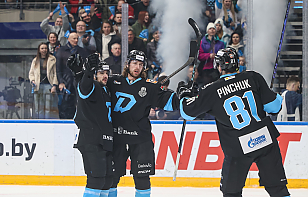 Виталий Пинчук – лучший бомбардир минского «Динамо в плей-офф КХЛ, Сэм Энас – лучший снайпер команды