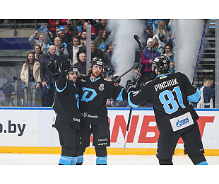 Виталий Пинчук – лучший бомбардир минского «Динамо в плей-офф КХЛ, Сэм Энас – лучший снайпер команды