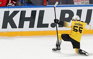 Александр Суворов записал на свой счет уже пятую шайбу в сезоне КХЛ
