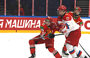 Молодежная сборная Беларуси в овертайме обыграла Россию U18 на Кубке Будущего, победную шайбу забросил Илья Кулаков