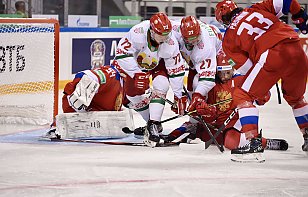Сборная Беларуси проиграла «России 25». Единственную шайбу белорусов забросил Сергей Сапего