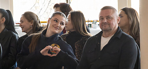 Поздравили наших мужчин с праздником!