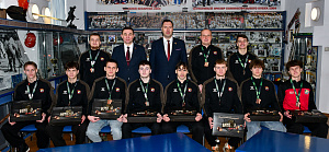 В гомельском Ледовом дворце прошло чествование игроков и тренеров команды высшей лиги по хоккею на траве ХК «Гомель»