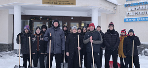 Хоккейный клуб «Гомель» присоединился к городскому субботнику по очистке территорий от снега